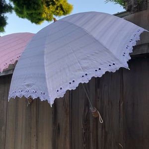 Korean lace foldable UV parasol lavender color